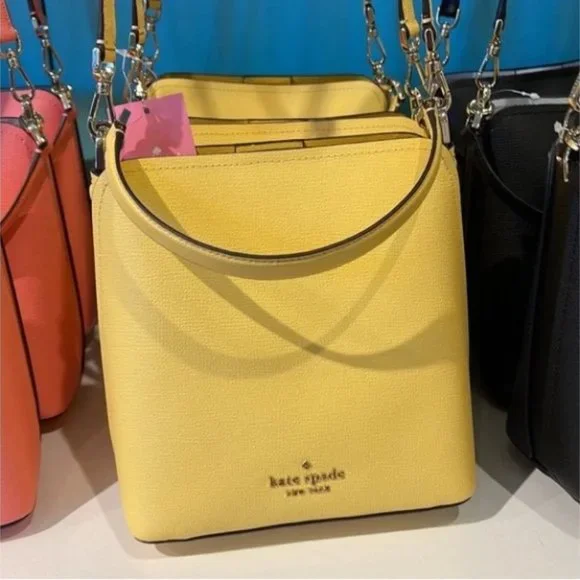 Kate Spade Darcy Small Bucket Bag Daybreak Yellow - Picture 9 of 16
